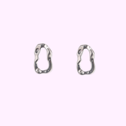 Organic Loop Stud – Silver