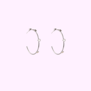 Mini Heart Hoop – Silver