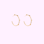 Mini Heart Hoop – Gold