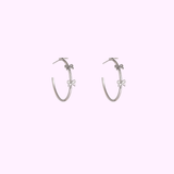 Bow Detail Hoop – Silver