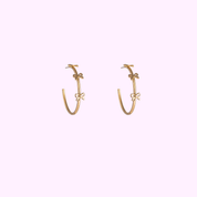 Bow Detail Hoop – Gold
