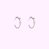 Heart Outline Hoop – Silver
