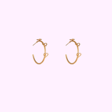 Heart Outline Hoop – Gold