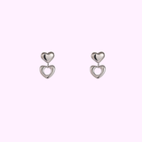 Open Heart Duo Drop – Silver
