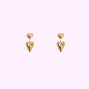 Chunky Heart Drop – Gold