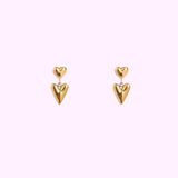 Chunky Heart Drop – Gold