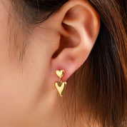 Chunky Heart Drop – Gold