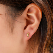Croissant Stud – Gold