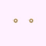 Twisted Circle Stud – Gold