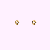 Twisted Circle Stud – Gold