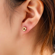 Twisted Circle Stud – Gold