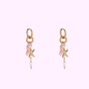 Starfish Charm Hoop – Pink