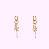 Starfish Charm Hoop – Pink
