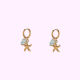 Starfish Charm Hoop – Blue