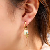 Shell Charm Hoop – Gold