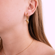 Shell Charm Hoop – Gold