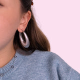Bold Oval Hoop - Silver