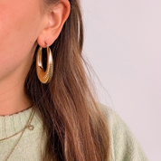 Bold Oval Hoop - Gold