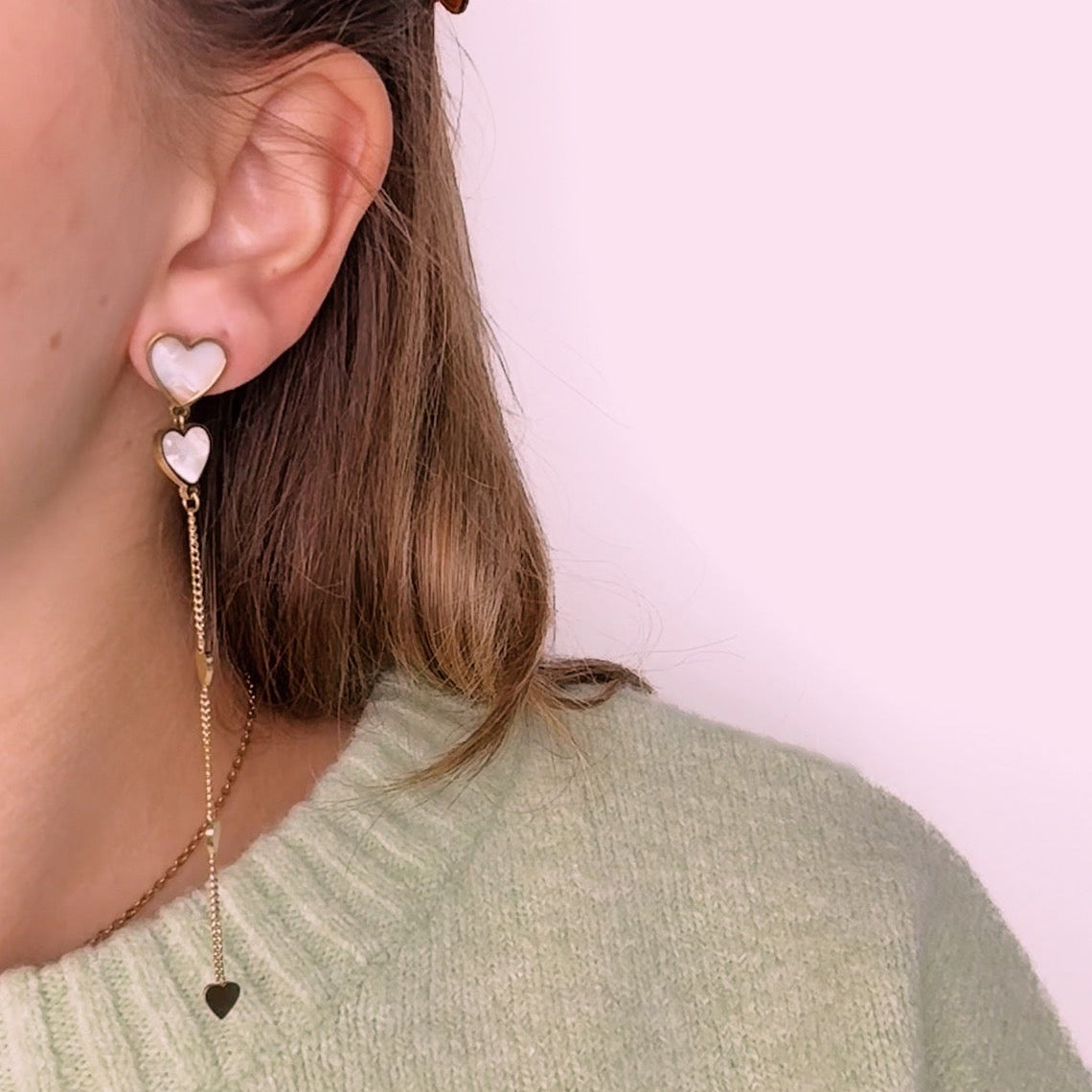 Pearl Love Earring - Gold