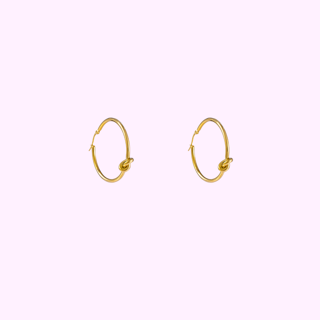 Infinity Knot Hoop - Gold