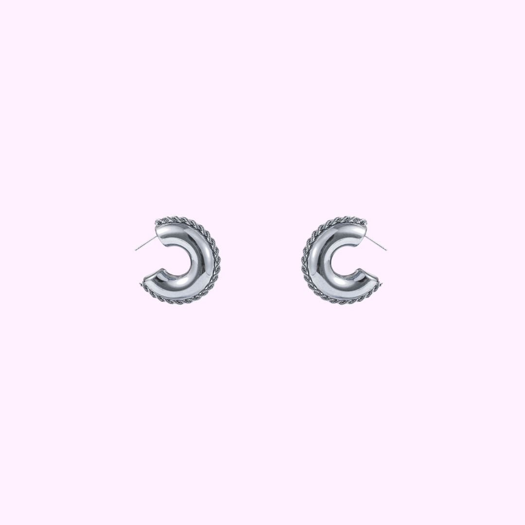 Bold Hollow Hoop - Silver