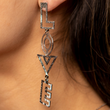 Bold Love Earring - Silver