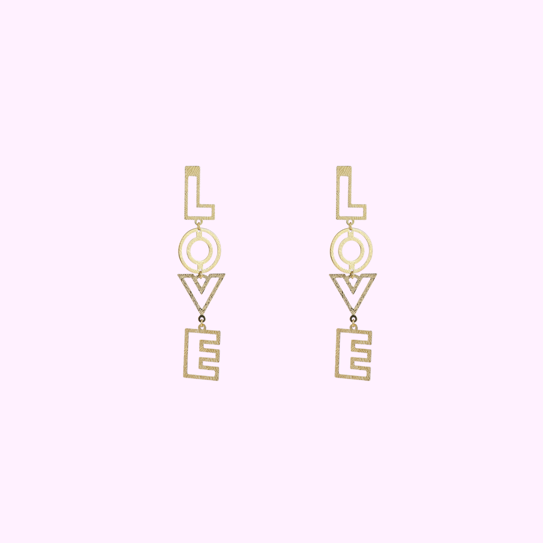 Bold Love Earring - Gold