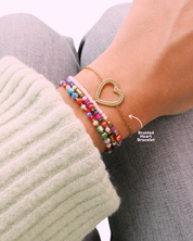 Braided Heart Bracelet - Gold