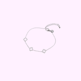 Clover Charm Bracelet - Silver