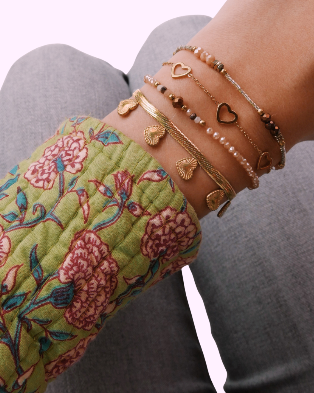Triple Heart Bracelet - Gold