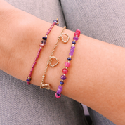 Open Heart Charm Bracelet – Gold