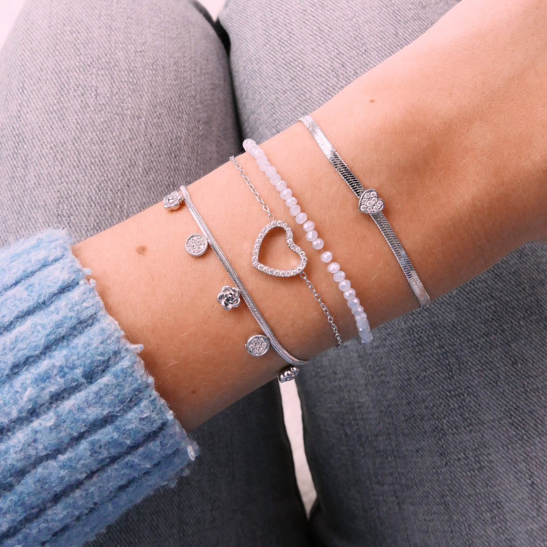 Shell Heart Bracelet – Silver