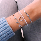 Shell Heart Bracelet – Silver