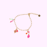 Candy Charm Bracelet – Gold and Pink