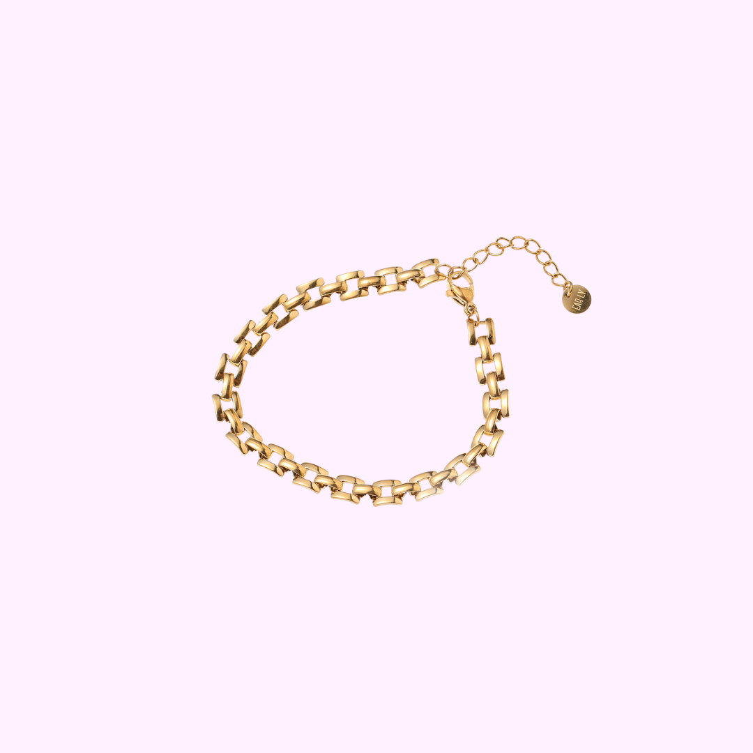 Bold Link Bracelet – Gold