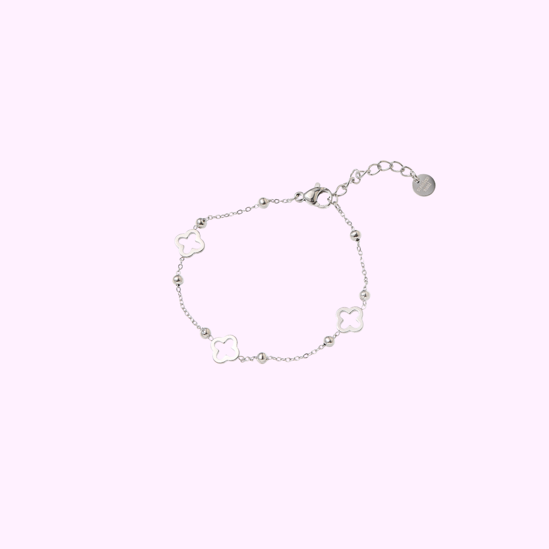 Clover Charm Bracelet – Silver