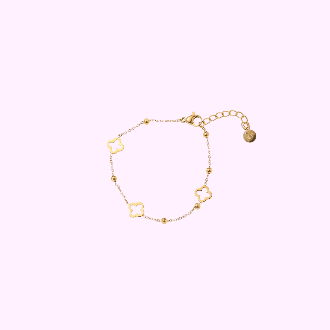 Clover Charm Bracelet – Gold