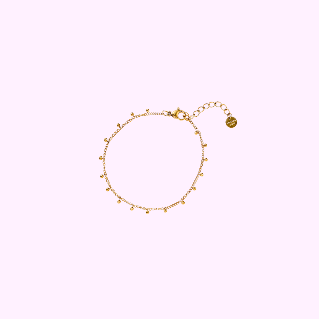 Dainty Bead Bracelet – Gold