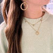 Braided Heart Necklace - Gold