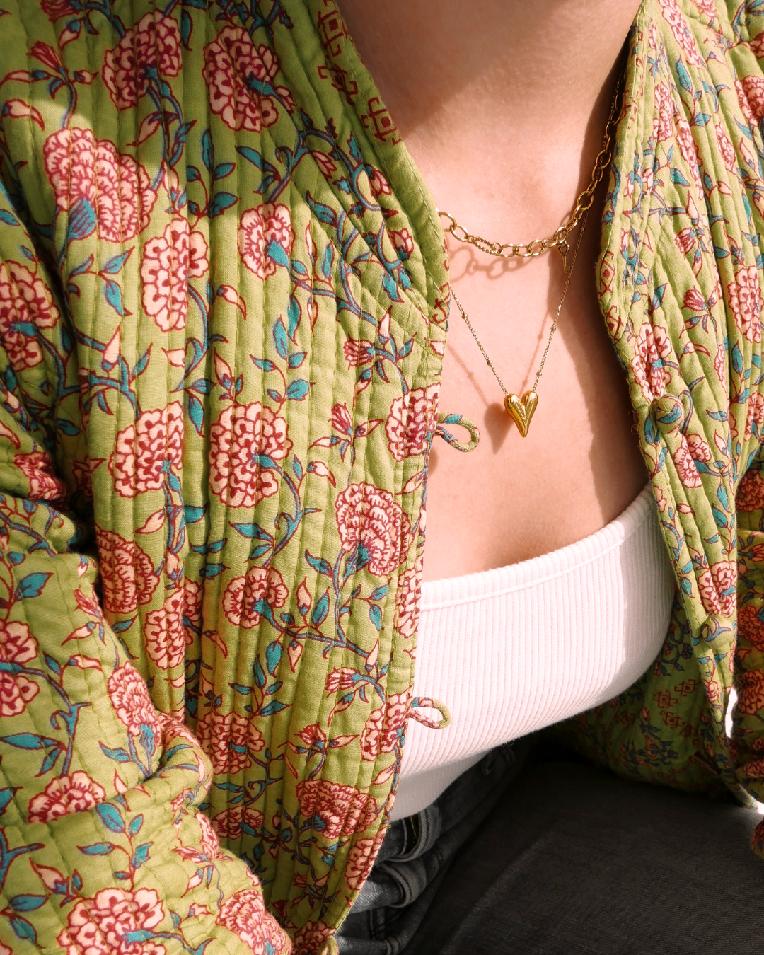 Bold Heart Necklace - Gold