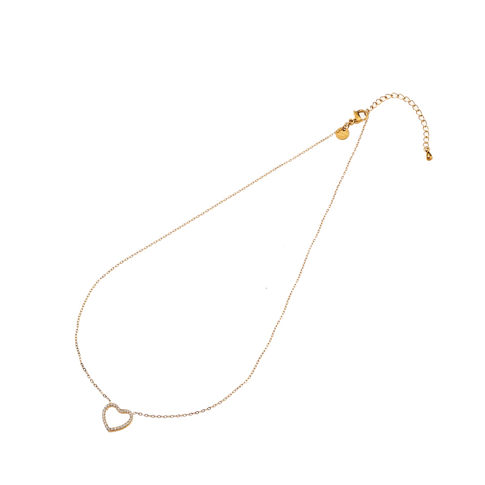 Sparkle Heart Necklace - Gold