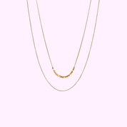Double Layer Cube Necklace – Gold