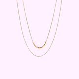 Double Layer Cube Necklace – Gold