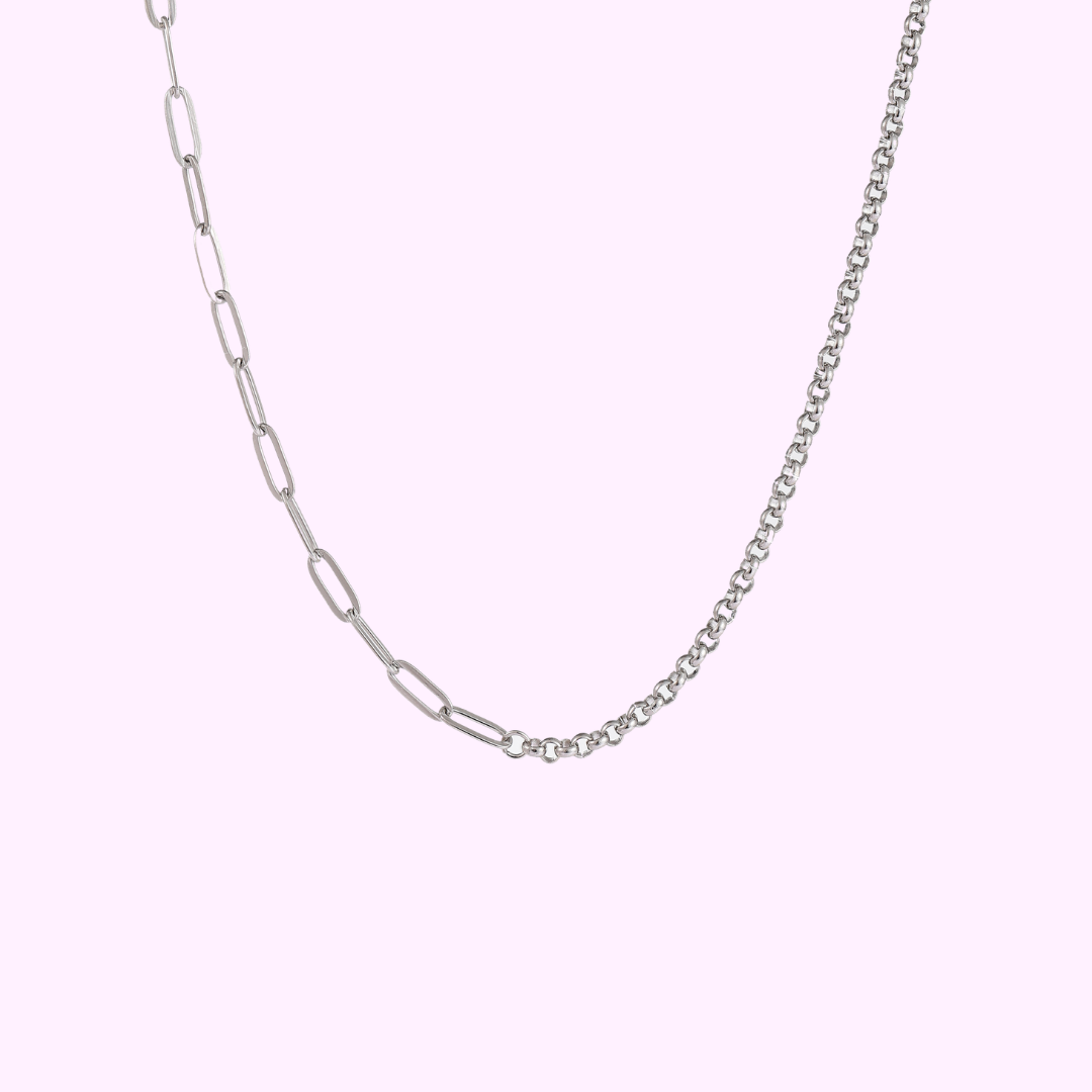 Mixed Chain Necklace – Silver