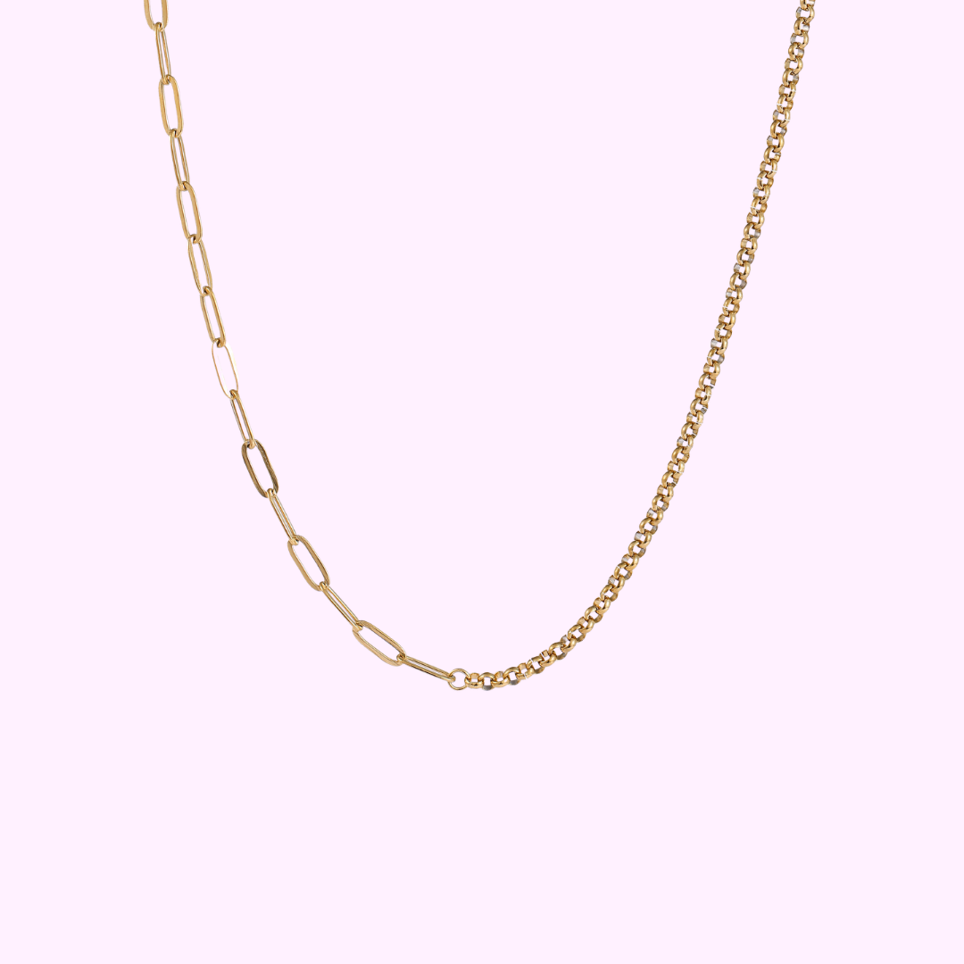 Mixed Chain Necklace – Gold