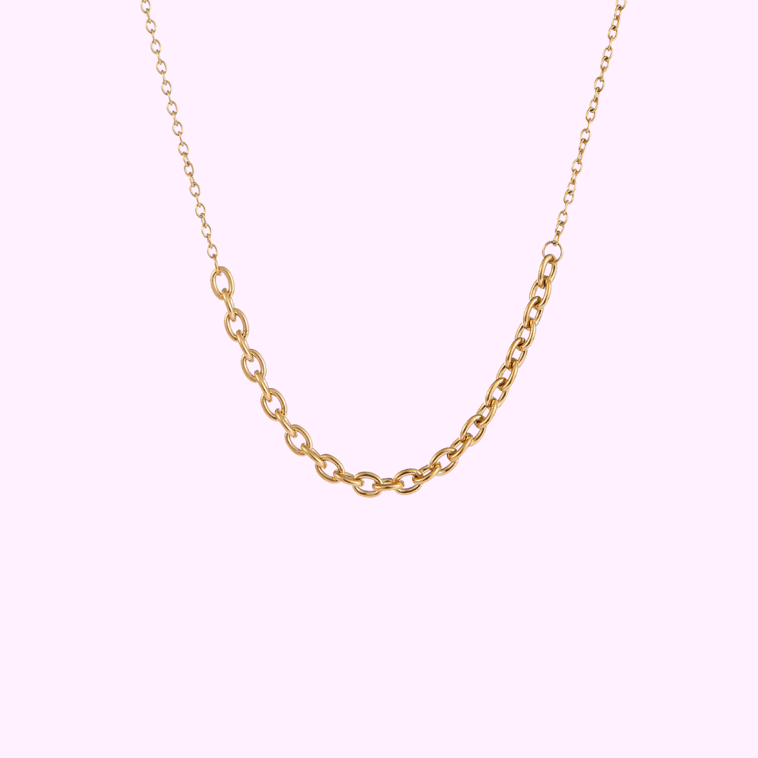 Bold & Fine Chain Necklace – Gold