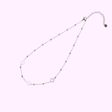 Clover Bead Necklace – Silver