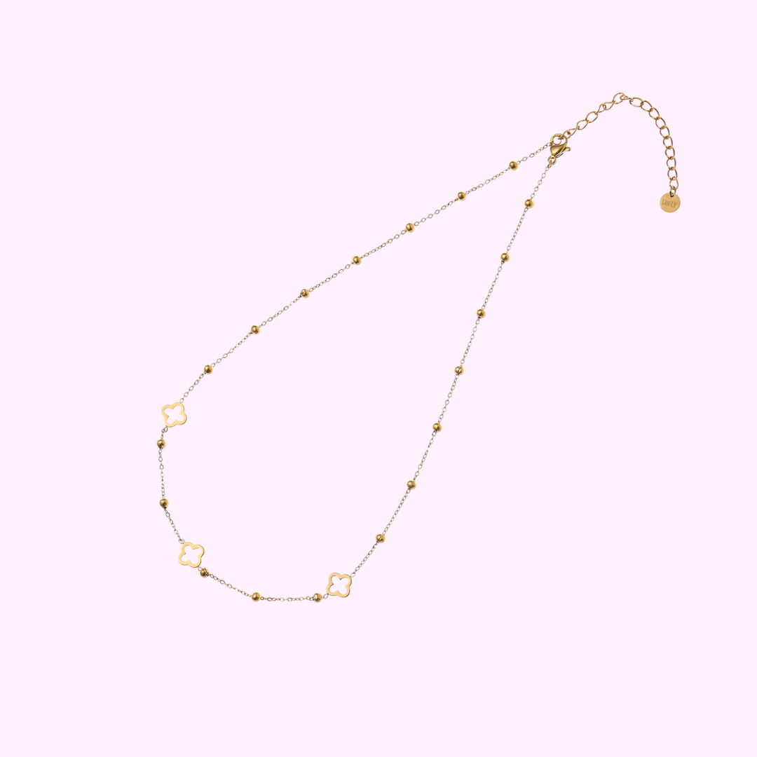 Clover Bead Necklace – Gold