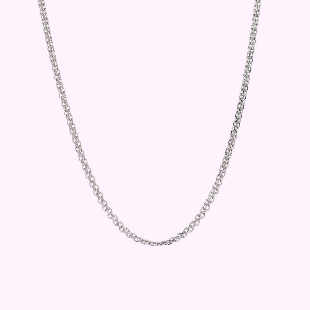 Double Chain Essential – Silver