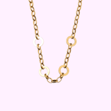 Circle Link Necklace – Gold